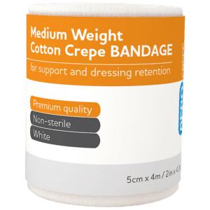 AEROCREPE Medium Cotton Crepe Bandage 5cm x 4M Wrap/12 Customers also search for: baremedical 2309101, MEDICREPE ACS002, MEDICREPE ACC002, Sentry ACC002, Surviv-A-Wrap CRBW050S, Surviv-A-Wrap CRBW050SL, Trafalgar 856721, Universal Choice CRBW050UB1L,  12604211,  10301012