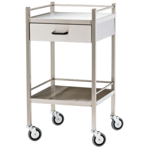 Small Stainless Steel Trolley with Drawer 50 x 50 x 97cm Customers also search for: Trafalgar 870654,  FAT521