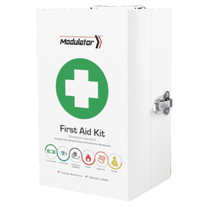 MODULATOR 4 Series Metal Cabinet First Aid Kit 24 x 16 x 42cm Customers also search for: First Aid Kits Australia FAKAMCL, First Aid Works N/A,  FAEWM,  FAMKC,  640060