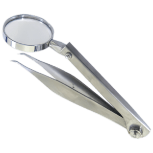 AEROINSTRUMENT Stainless Steel Magnifying Glass Forceps 11cm