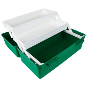 AEROCASE Green Plastic Tacklebox with 2 Trays 20 x 40 x 23cm Customers also search for:  F3