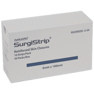 AEROPLAST Wound Closure Strips 6 x 100mm 10 strips/card Box/50 Customers also search for: AsGUARD SurgiStrip C-04,  N/A,  SB871