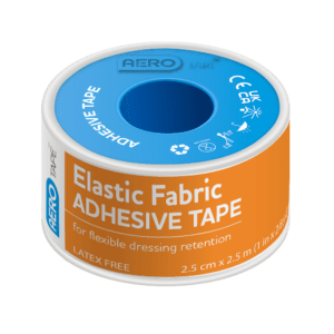 AEROTAPE Elastic Fabric Adhesive Tape 2.5cm x 2.5M Customers also search for: Elastoplast 45773, Essity 01061-00, Essity 01071-00, Smith & Nephew 36361518, Smith & Nephew 36361520, Trafalgar 41071,  41071,  SB904,  10405001