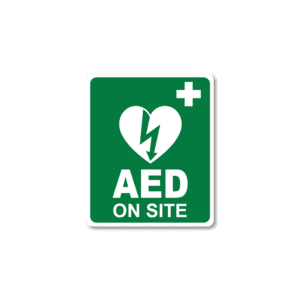 CARDIACT AED On Site Sticker 10 x 12cm