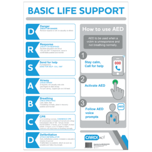 CARDIACT CPR Wall Chart 29.7 x 42cm (A3) Customers also search for: Trafalgar 844766,  RD5300,  39550,  AEDCA20,  388799