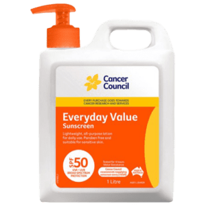 CANCER COUNCIL SPF50 Everyday Value Sunscreen Pump 1L Customers also search for: Trafalgar 100018,  S637,  00653A