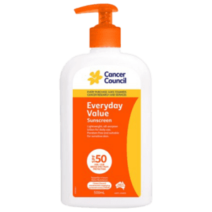 CANCER COUNCIL SPF50 Everyday Value Sunscreen Pump 500mL Customers also search for:  SS500-50,  00662A