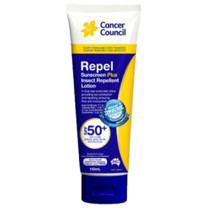 CANCER COUNCIL SPF50+ Repel Sunscreen+Insect Repellent Tube 110mL Customers also search for: Ultra Protect 880320,  00638A,  90137390,  SS-110-IR-50P