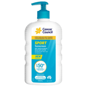 CANCER COUNCIL SPF50+ Sport Sunscreen Pump 500mL Customers also search for:  90044098,  S-500-SP-50P