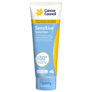 CANCER COUNCIL SPF50+ Sensitive Sunscreen Tube 110mL