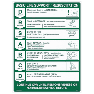 AEROGUIDE Poly CPR Wall Chart 60 x 45cm Customers also search for:  A35205