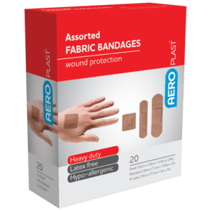 AEROPLAST Premium Fabric Assorted Dressings Box/20 Customers also search for: bandaid, fabric strip, Johnson & Johnson 3740119501, bandaid, fabric strip, Johnson & Johnson 3740119704, bandaid, fabric strip,  FRD022, bandaid, fabric strip,  21001, bandaid, fabric strip,  AFP5020