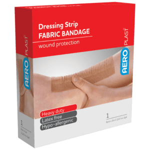 AEROPLAST Premium Fabric Dressing Strip 6cm x 1M Customers also search for: bandaid, fabric strip, 3M XH002007702, bandaid, fabric strip, Elastoplast 2607, bandaid, fabric strip, Johnson & Johnson 37401214, bandaid, fabric strip,  13010007, bandaid, fabric strip,  SB875, bandaid, fabric strip,  9300610000000, bandaid, fabric strip,  10202014