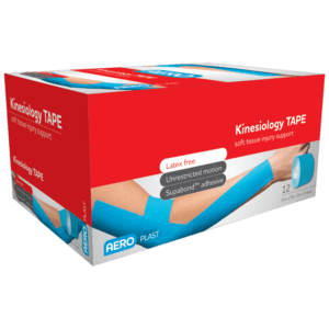 AEROPLAST Kinesiology Tape 5cm x 5M Box/12 Customers also search for: atf12, Aaxis 13005823, atf12, Ares KINESIOTPRD, atf12, Elastoplast 48394, atf12, Elastoplast 48392, atf12, Livingstone RTAPE5X5BLU, atf12,  SB6006, atf12,  SB6008