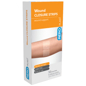 AEROPLAST Wound Closure Strips 3 x 75mm 5 strips/card (50 Cards Of 5) Box/250 Customers also search for: 3M AH010577981, AsGUARD SurgiStrip C-01, Medstock MS3WC, Trafalgar 41540, Trafalgar 42880,  E8,  A41819,  42877-5,  10204055