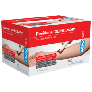 AEROWIPE 10% Povidone Iodine Swabs 60 x 33mm Box/100 Customers also search for: iodine wipe, First Aiders Choice 871930, iodine wipe, Sentry POV001, iodine wipe,  pkt-100, iodine wipe,  POVIOD, iodine wipe,  505310, iodine wipe,  505310, iodine wipe,  SB885, iodine wipe,  10101010, iodine wipe,  10101008