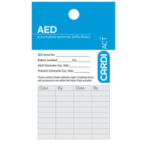 CARDIACT AED Test Tag