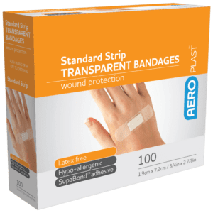 AEROPLAST Transparent Standard Strip 7.2 x 1.9cm Box/100 Customers also search for: bandaid