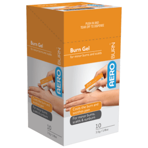 AEROBURN Burn Gel Sachet 3.5g pack/10  Sachet/pk10 Customers also search for: Burn Aid BURNGEL0310, BURNSHIELD 550065, Livingstone LBURNGEL0350, Trafalgar 880784,  H1,  A502,  8885140,  10501002