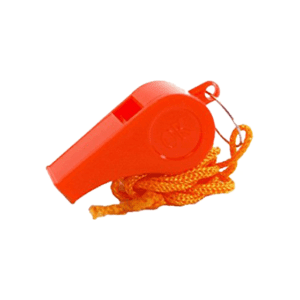 AEROSUPPLIES Orange Plastic Whistle