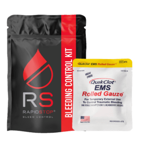 RAPIDSTOP Bleeding Control Kits – Small, Plastic Pouch – EMS Roll