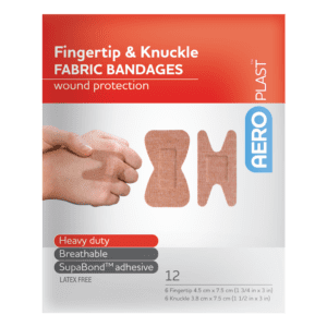 AEROPLAST Premium Fabric Fingertip & Knuckle Dressings Env/12 Customers also search for: bandaid, fabric strip,  2260