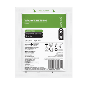 AEROWOUND #15 Wound Dressing 18 x 18cm Bag/12 Customers also search for: First Aid Only 2-004-001, Medique 6771B, Sentry WD003, SURVIVAL WOUND15, Uneedit VX2215,  D8,  D8-BULK,  A25387,  23000,  2091,  2091,  13070032,  10204050