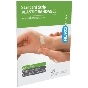 AEROPLAST Plastic Standard Strip 7.2 x 1.9cm Env/25 Customers also search for: bandaid, Johnson & Johnson 3720612803, bandaid, Trafalgar 47524, bandaid,  9300610000000, bandaid,  10201004