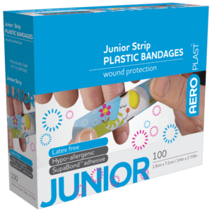 AEROPLAST Plastic Junior Strip 7.2 x 1.9cm Box/100 Customers also search for: bandaid,  10201012