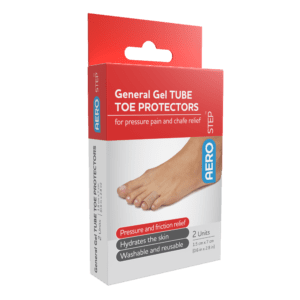 AEROSTEP Elastic Fabric Gel Toe Tube 1.5 x 7cm box/2