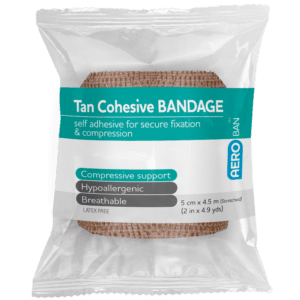 AEROBAN Tan Cohesive Bandage 5.0cm x 4.5M Wrap/12 Customers also search for: E.Z. BAN ECB1582-SC